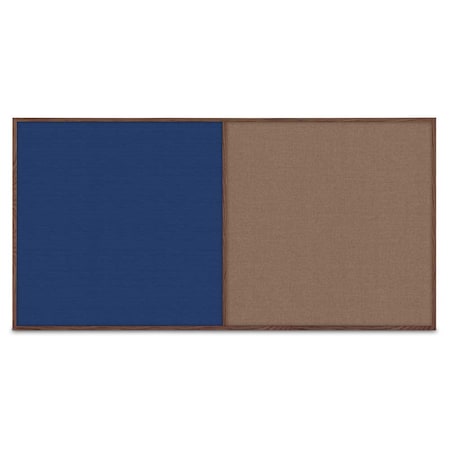 United Visual Products Enclosed Corkboard, 1 Door, 72"x48", 4" Fra UV3412-BLACK-PEARL